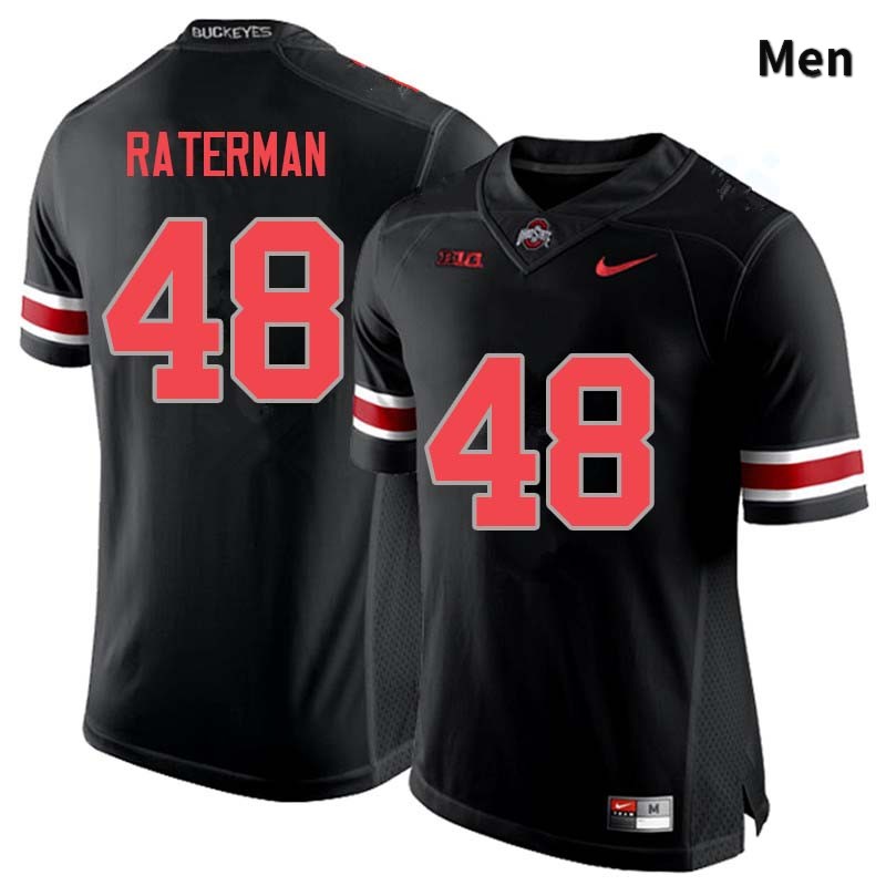 Ohio State Buckeyes Clay Raterman Men's #48 Blackout Authentic Stitched College Football Jersey